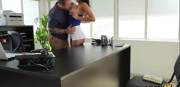  LOAN4K. Agent drills naive client and films everything on camera
